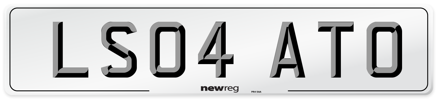 LS04 ATO Number Plate from New Reg